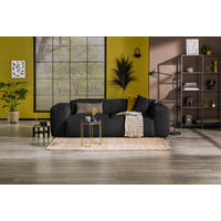 3-SITZER-SOFA in Cord Anthrazit  - Anthrazit/Schwarz, Design, Kunststoff/Textil (247/75/104cm) - MID.YOU