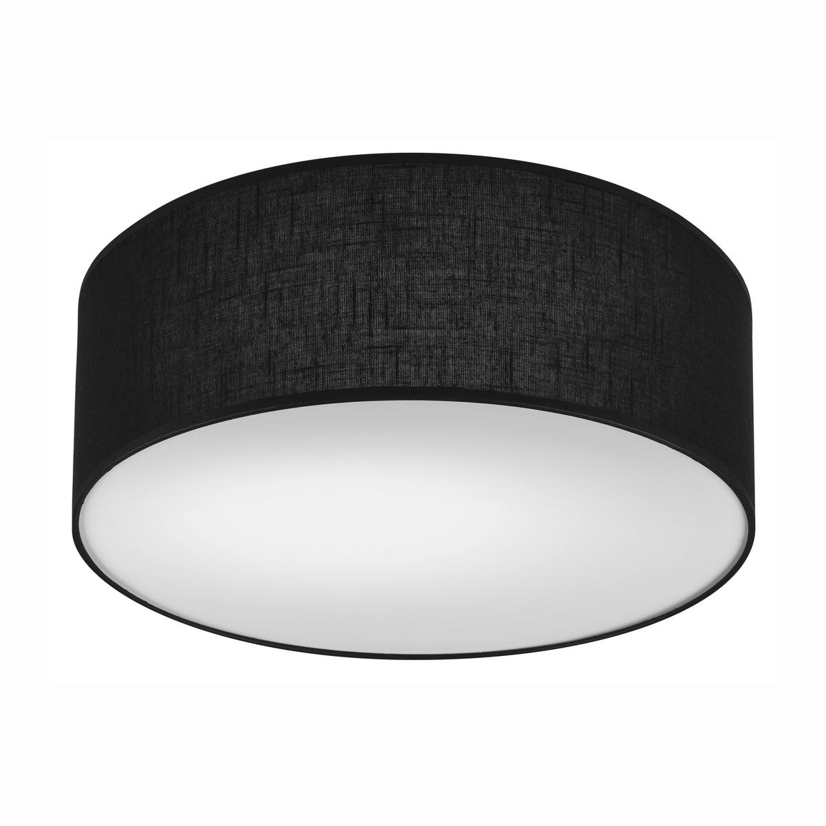 PENDELLEUCHTE 13/35 cm  - Schwarz Hochglanz, KONVENTIONELL, Textil (13/35cm)