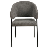 NASLANJAČ, les, kovina, tekstil siva  - siva/črna, Design, kovina/tekstil (58.0/84,5/55.5cm) - Hom`in