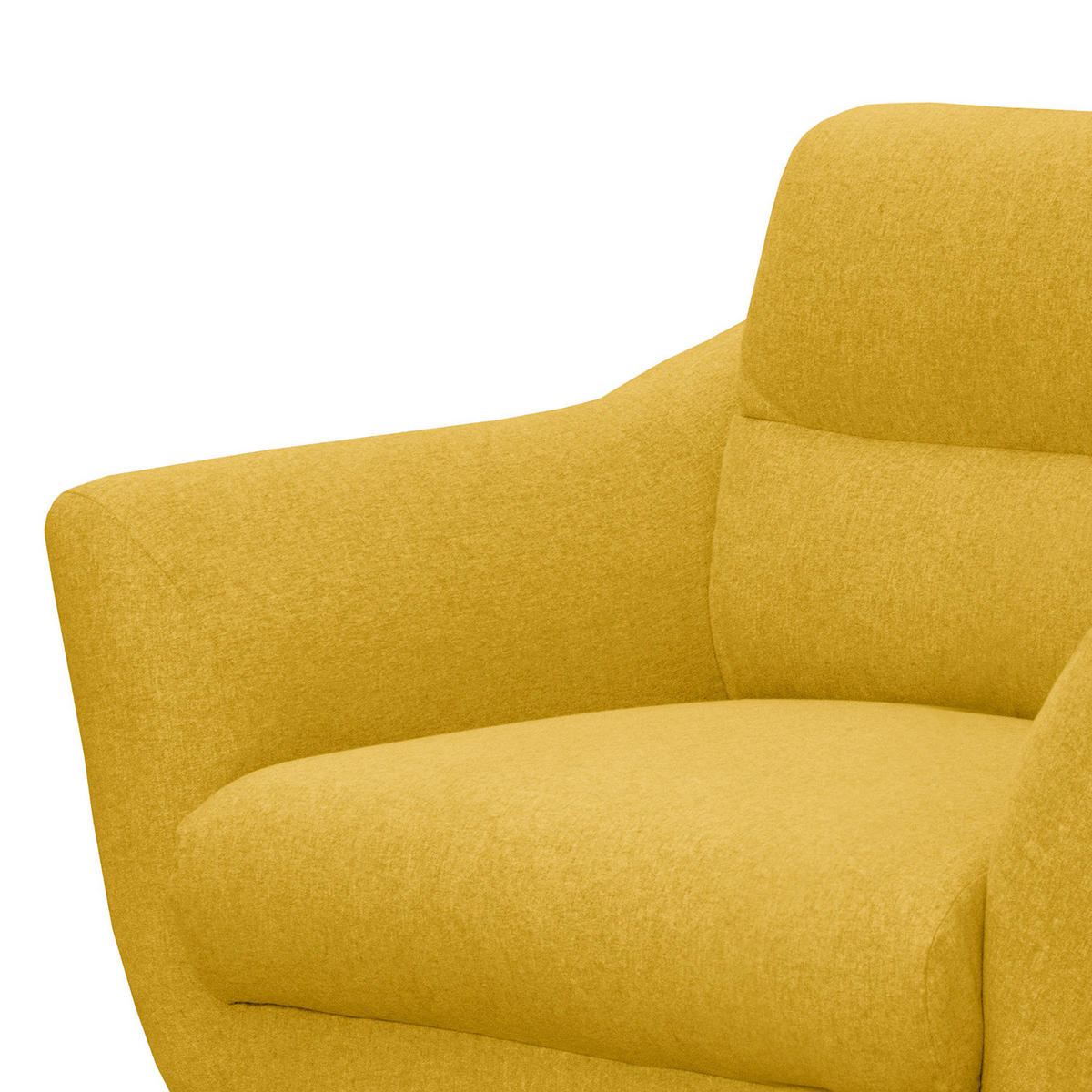 SESSEL in Webstoff Gelb  - Gelb/Schwarz, Design, Holz/Textil (92/87/88cm) - Livetastic