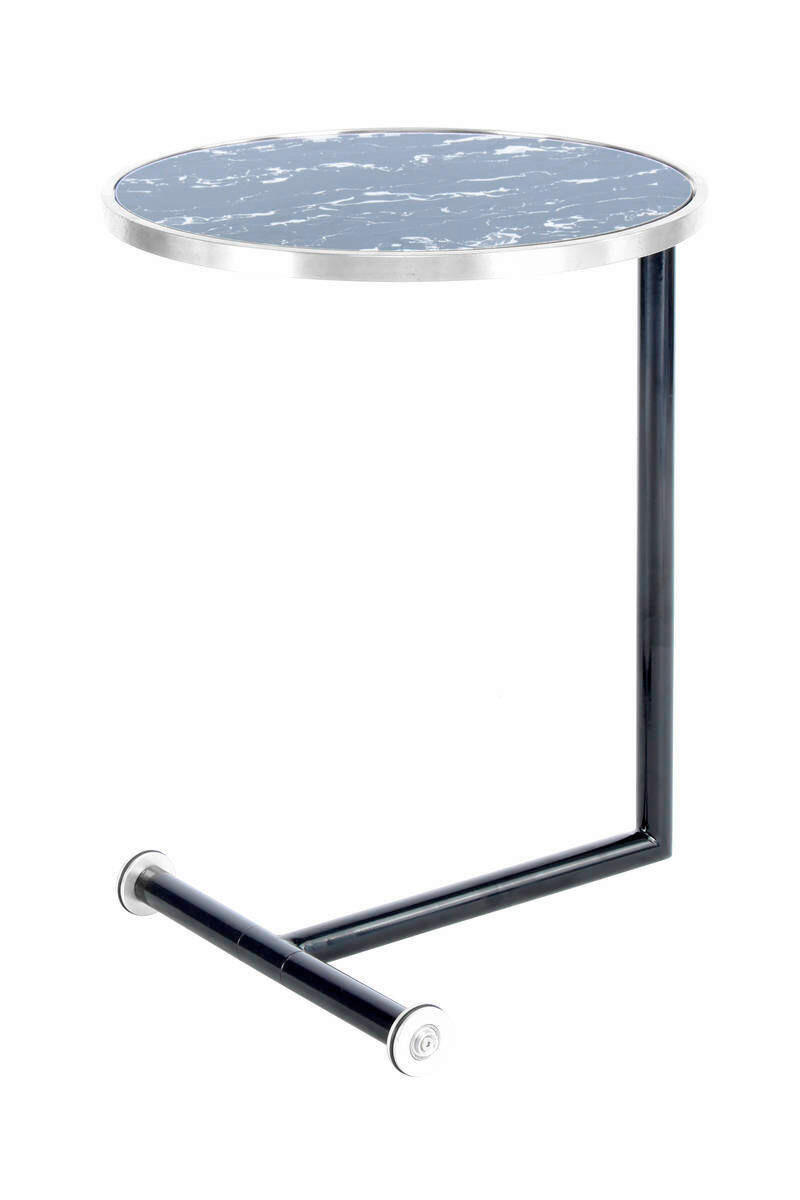 XXXL ODKLÁDACÍ STOLEK, černá, barvy stříbra