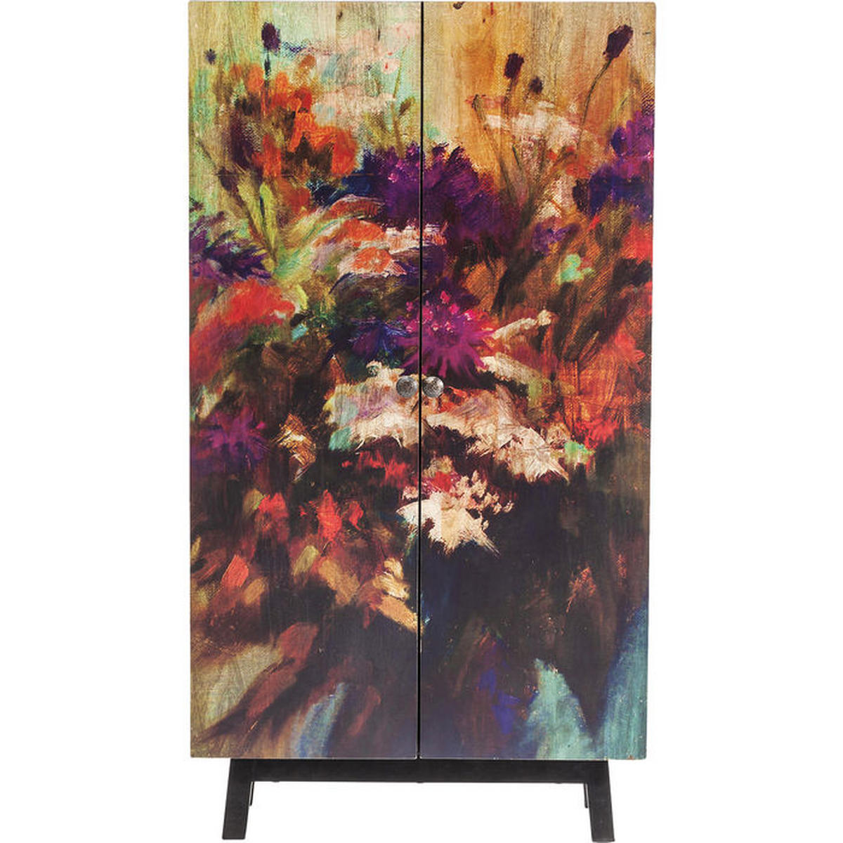 HOCHZEITSSCHRANK in Multicolor, Schwarz  - Anthrazit/Messingfarben, LIFESTYLE, Holz/Metall (76/140/30cm) - Kare-Design