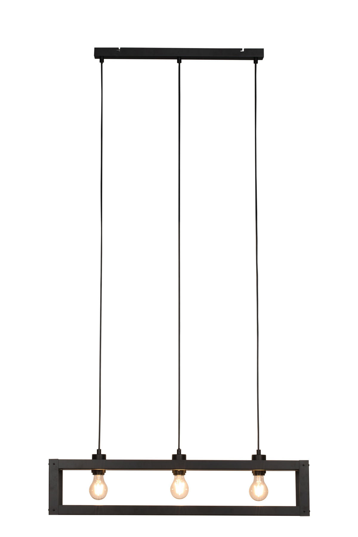 HÄNGELEUCHTE 80/17/150 cm  - Schwarz, LIFESTYLE, Holz/Metall (80/17/150cm) - Marama