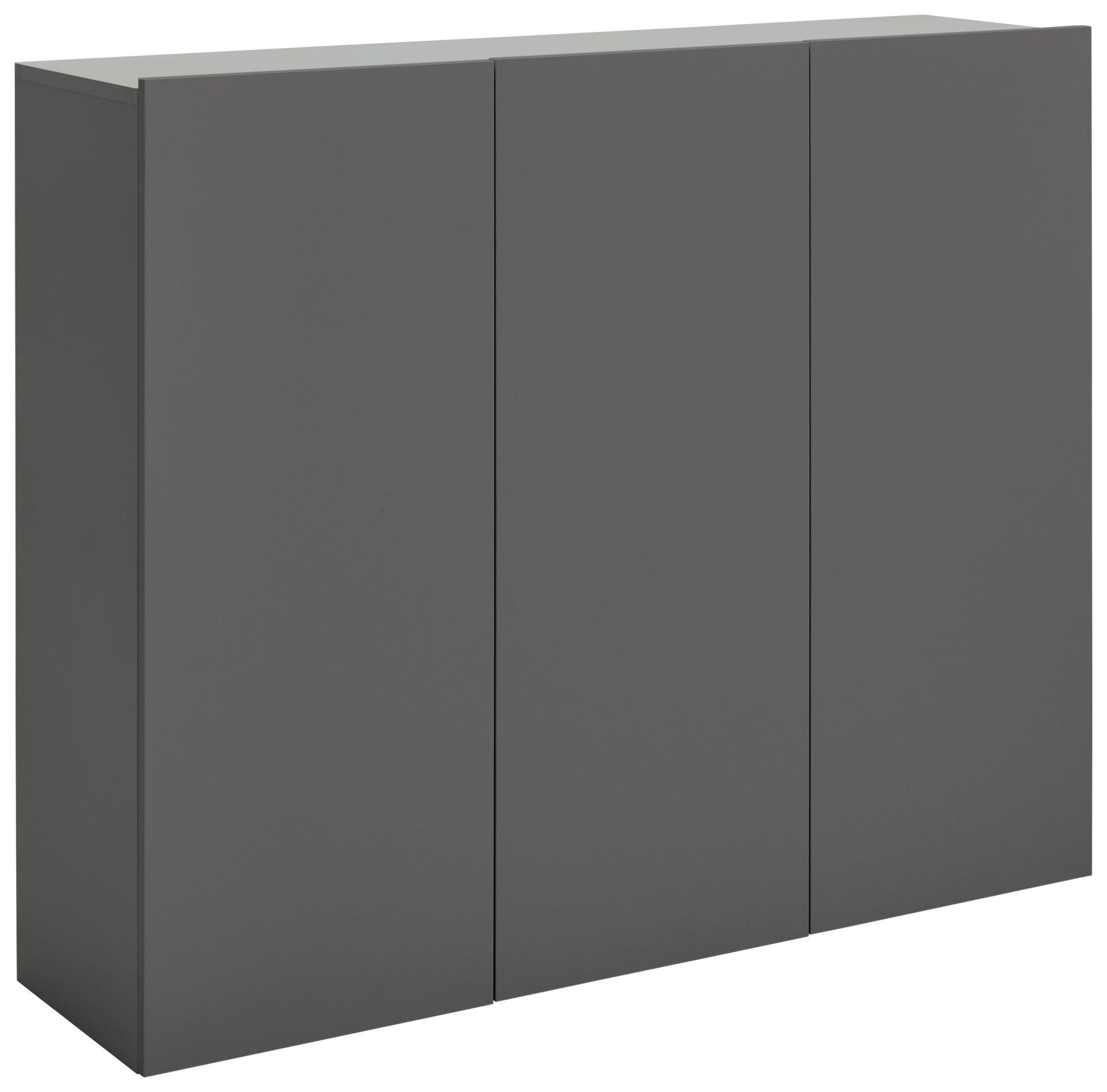 Hom`in SCHUHSCHRANK Anthrazit 120cm × 34cm × 100cm