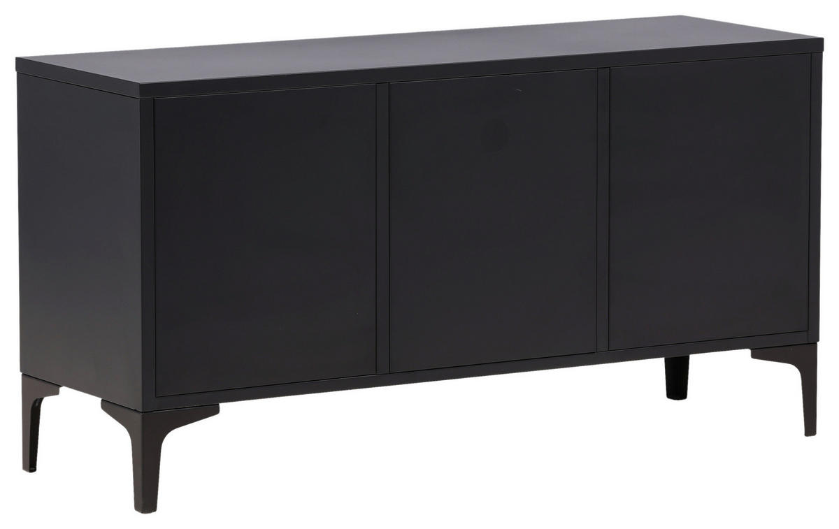 LOWBOARD  in 120/63/40 cm  - Schwarz, Design, Metall (120/63/40cm) - Livetastic