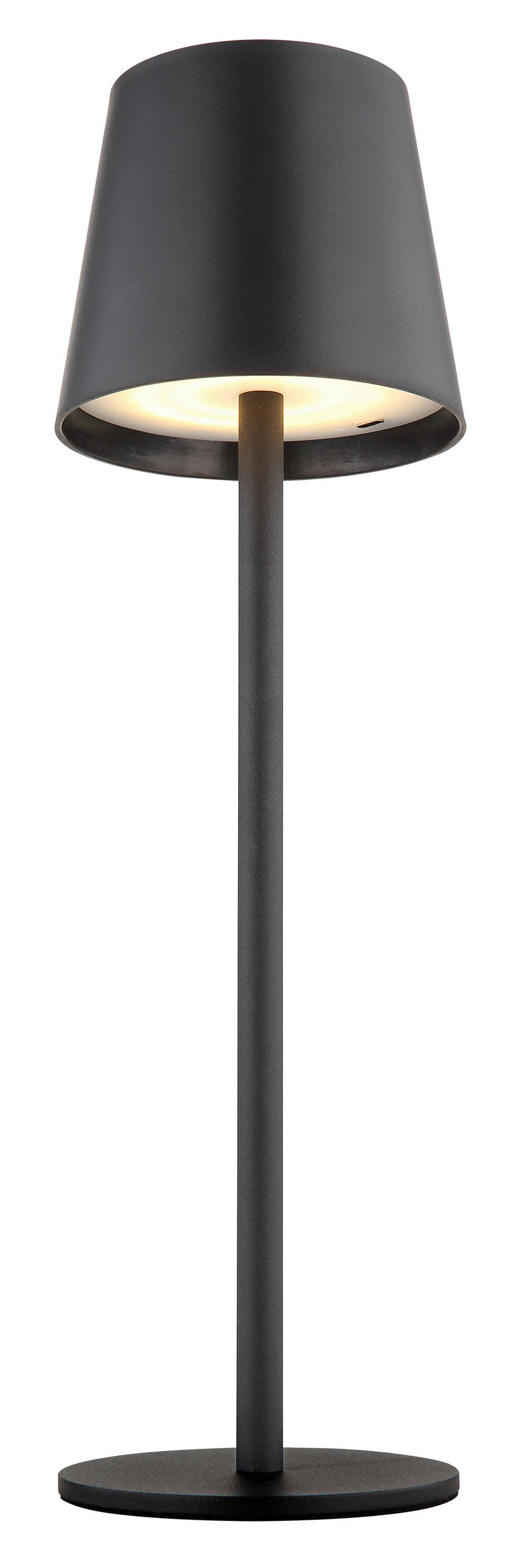 Tischleuchte 10,6/36 cm  - Opal/Schwarz, Kunststoff/Metall (10,6/36cm) - Globo