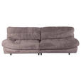 BIGSOFA in Plüsch Schlammfarben  - Schlammfarben/Schwarz, KONVENTIONELL, Kunststoff/Textil (262/70/115cm) - Carryhome