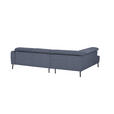ECKSOFA Blaugrau Feincord  - Blaugrau/Schwarz, Design, Textil/Metall (205/280cm) - Xora