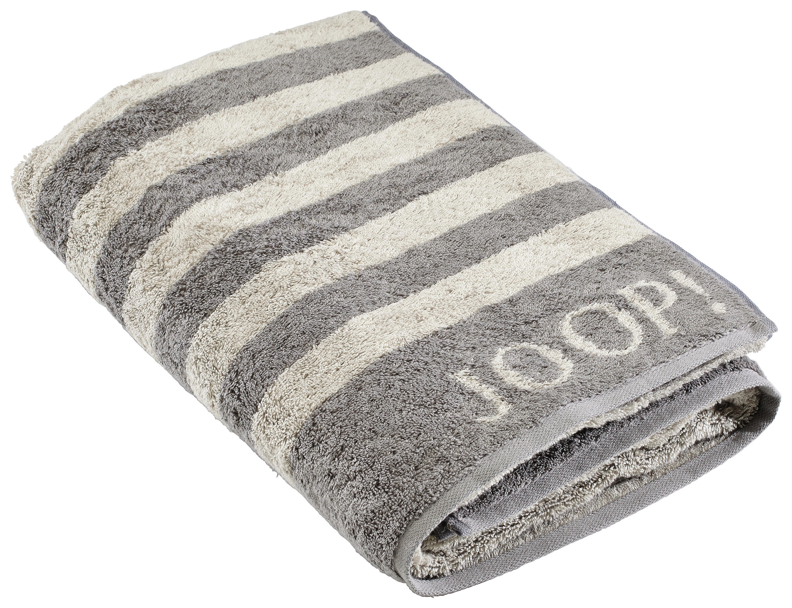 DUSCHTUCH Classic Stripes 80/150 cm - Graphitfarben/Grau, Basics, Textil (80/150cm) - Joop!