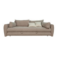 3-SED,  rjava tekstil  - črna/rjava, Design, tekstil (235/115cm) - Ti'me