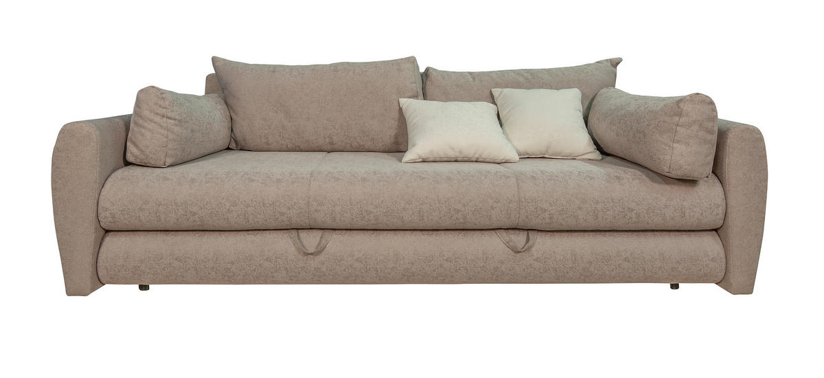 3-SED,  rjava tekstil  - črna/rjava, Design, tekstil (235/115cm) - Ti'me