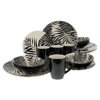 KOMPLETT SERVIS TROPICANA BLACK 16 delar  - vit/svart, Basics, keramik - Creatable