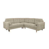 ECKSOFA Noret Taupe  - Taupe/Buchefarben, Design, Holz/Textil (242/242cm) - MID.YOU