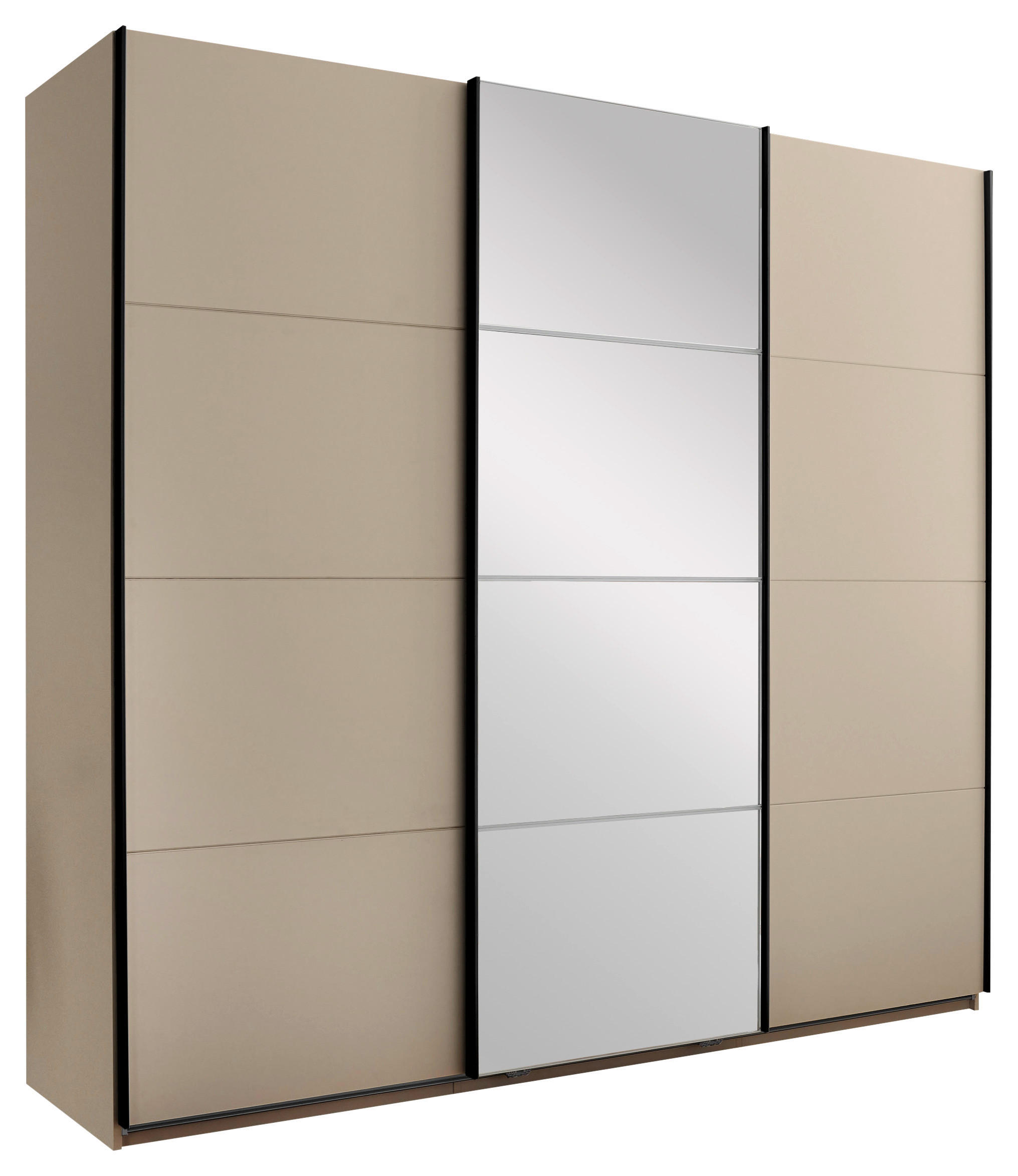 SCHWEBETÜRENSCHRANK Kaschmir  - Kaschmir/Weiss, Konventionell, Glas/Holzwerkstoff (215/204/63cm) - Carryhome