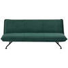 SCHLAFSOFA  in Velours Grün  - Schwarz/Grün, MODERN, Textil/Metall (190/79/89cm) - MID.YOU