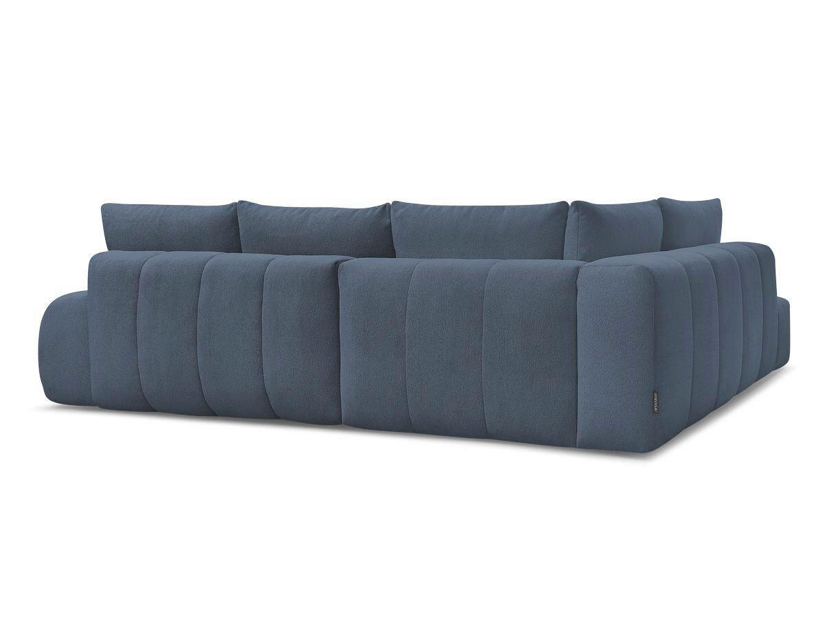 ECKSCHLAFSOFA EVEREST  mit Rücken echt, Armteil links, Armteil rechts Flachgewebe Dunkelblau  - Schwarz/Dunkelblau, MODERN, Kunststoff/Textil (320/212cm)