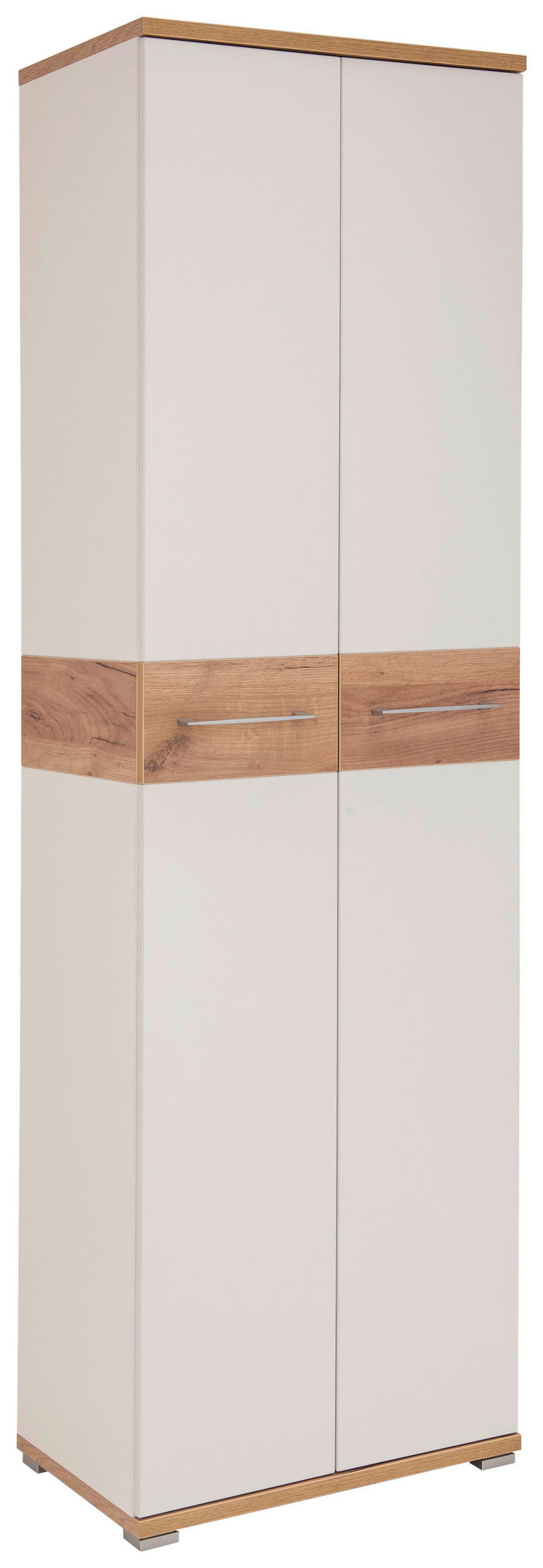 GARDEROBENSCHRANK 59/199/40 cm  - Eichefarben/Alufarben, MODERN, Holzwerkstoff/Metall (59/199/40cm) - Germania