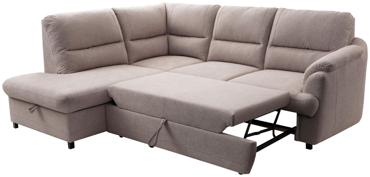 HÖRNSOFFA i greige  - greige/svart, Basics, trä/textil (200/240cm) - MID.YOU
