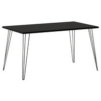 SCHREIBTISCH 80/140/74 cm Schwarz   - Schwarz, MODERN, Holzwerkstoff/Metall (80/140/74cm) - MID.YOU