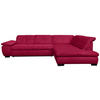 ECKSOFA in Cord Rot  - Rot/Schwarz, Design, Textil/Metall (313/242cm) - Xora