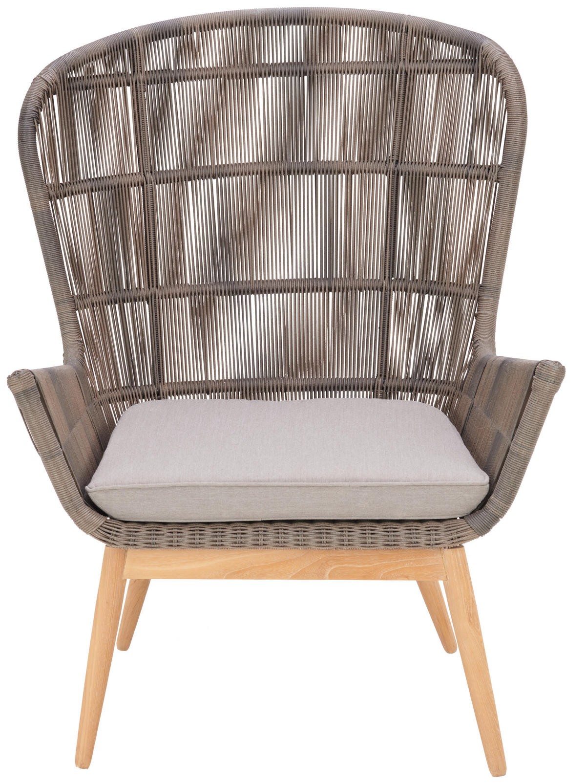 LOUNGESESSEL  - Taupe/Graubraun, Design, Holz/Textil (76/105/85cm) - Amatio