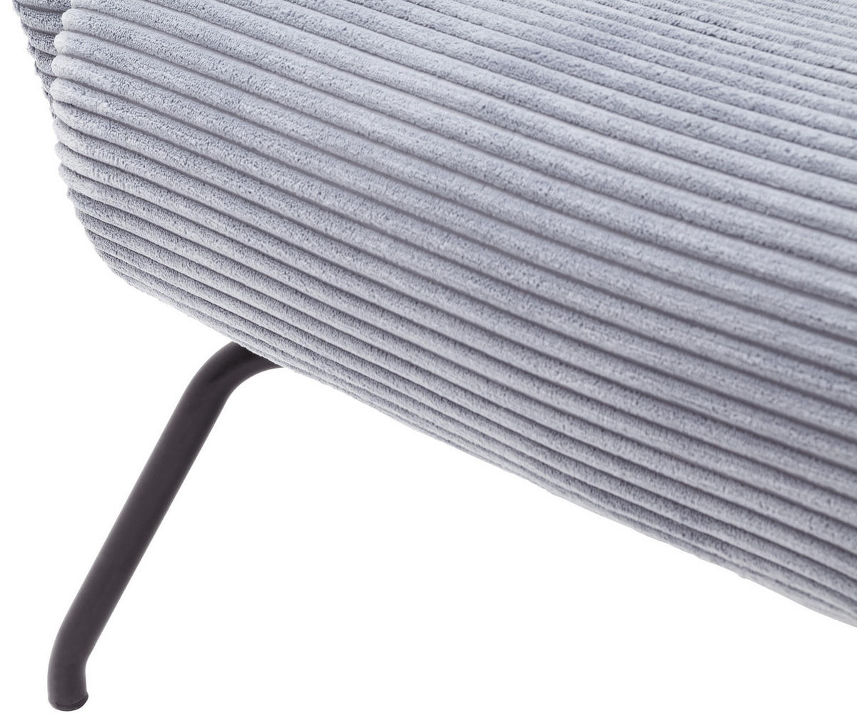 OHRENSESSEL in Cord Hellblau  - Schwarz/Hellblau, Design, Textil/Metall (79/117/82cm) - Lomoco