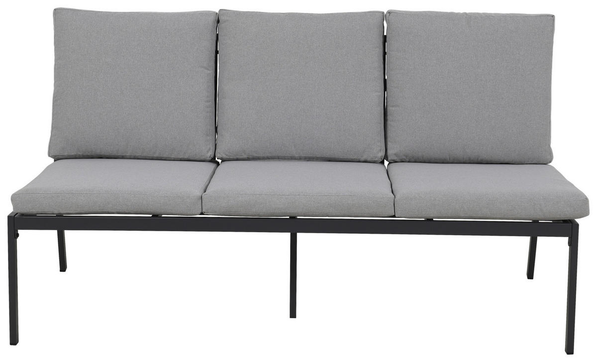 GARTENSET Webstoff Eisen  - Grau, Design, Textil/Metall (165/77/84cm) - Ambia Garden