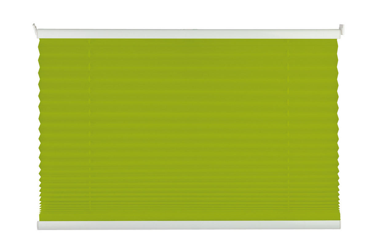 PLISSEE  halbtransparent   100/130 cm   - Grün, Basics, Textil (100/130cm)