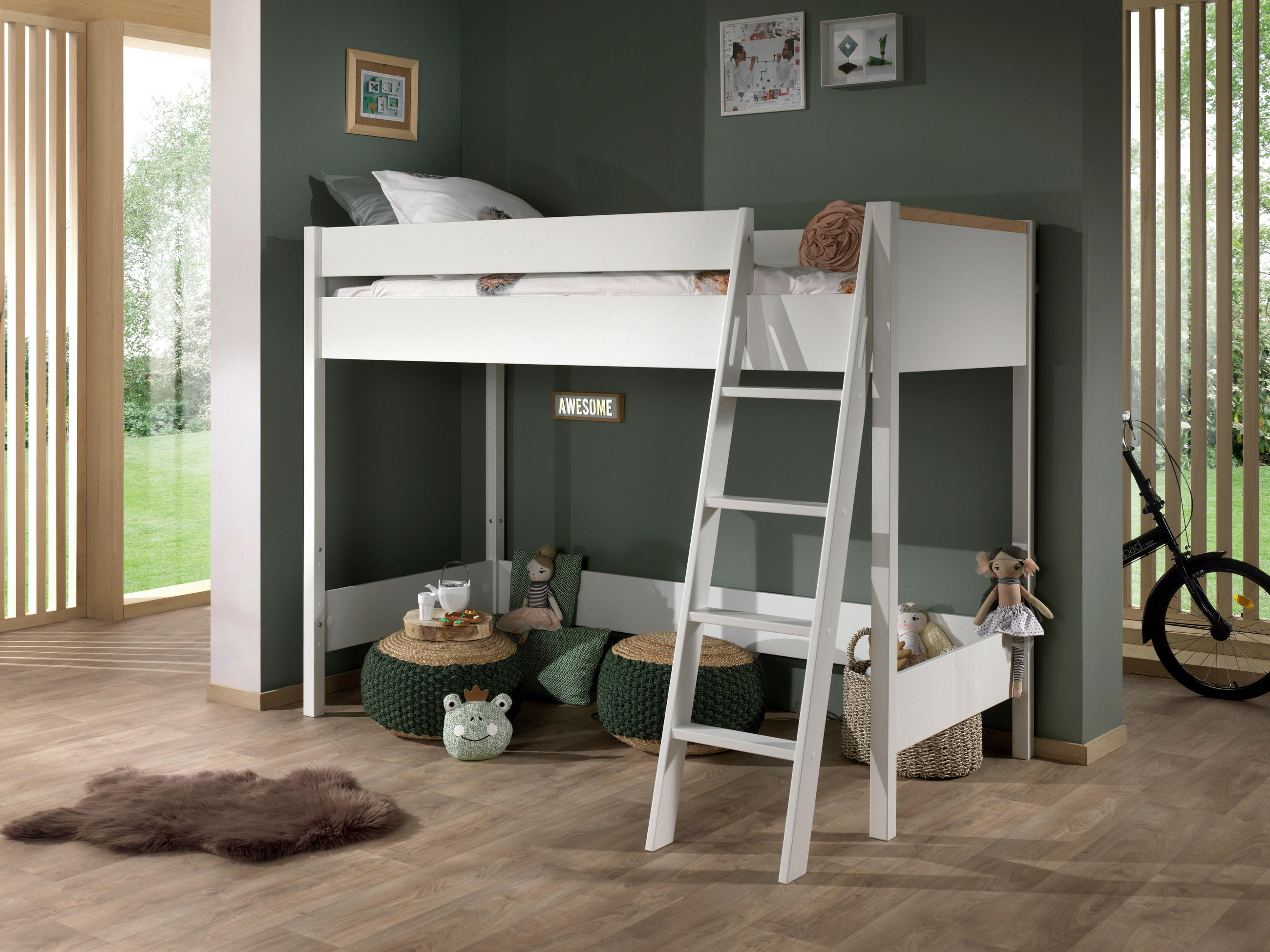HOCHBETT 90/200 cm Weiß  - Weiß/Kieferfarben, MODERN, Holz/Holzwerkstoff (90/200cm) - MID.YOU