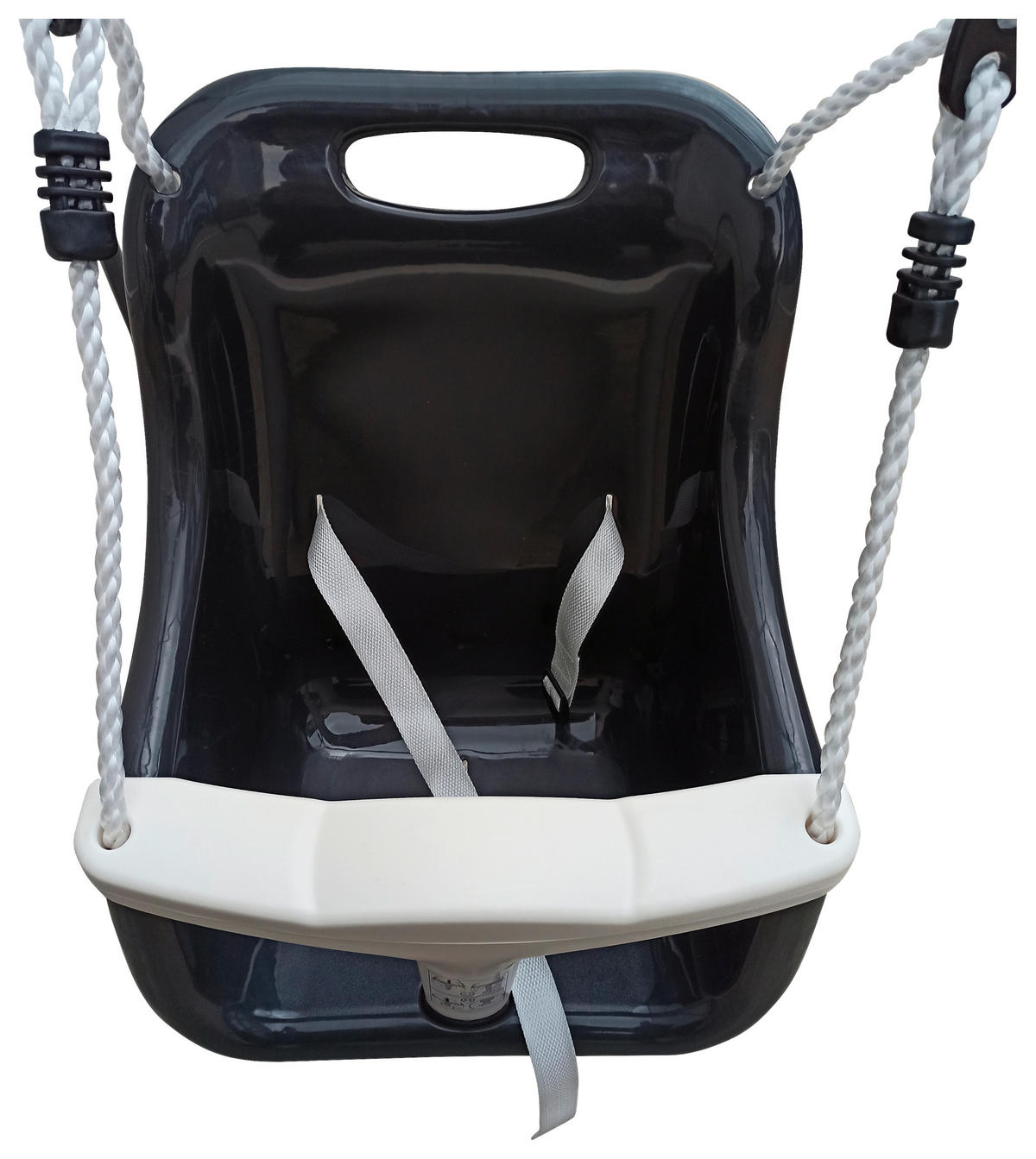 SCHAUKEL Anthrazit, Creme  - Anthrazit/Creme, KONVENTIONELL, Kunststoff/Metall (94/118/146cm) - Ambia Garden