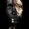BILD 100/100 cm  - Goldfarben/Schwarz, Design, Kunststoff (100/100cm)