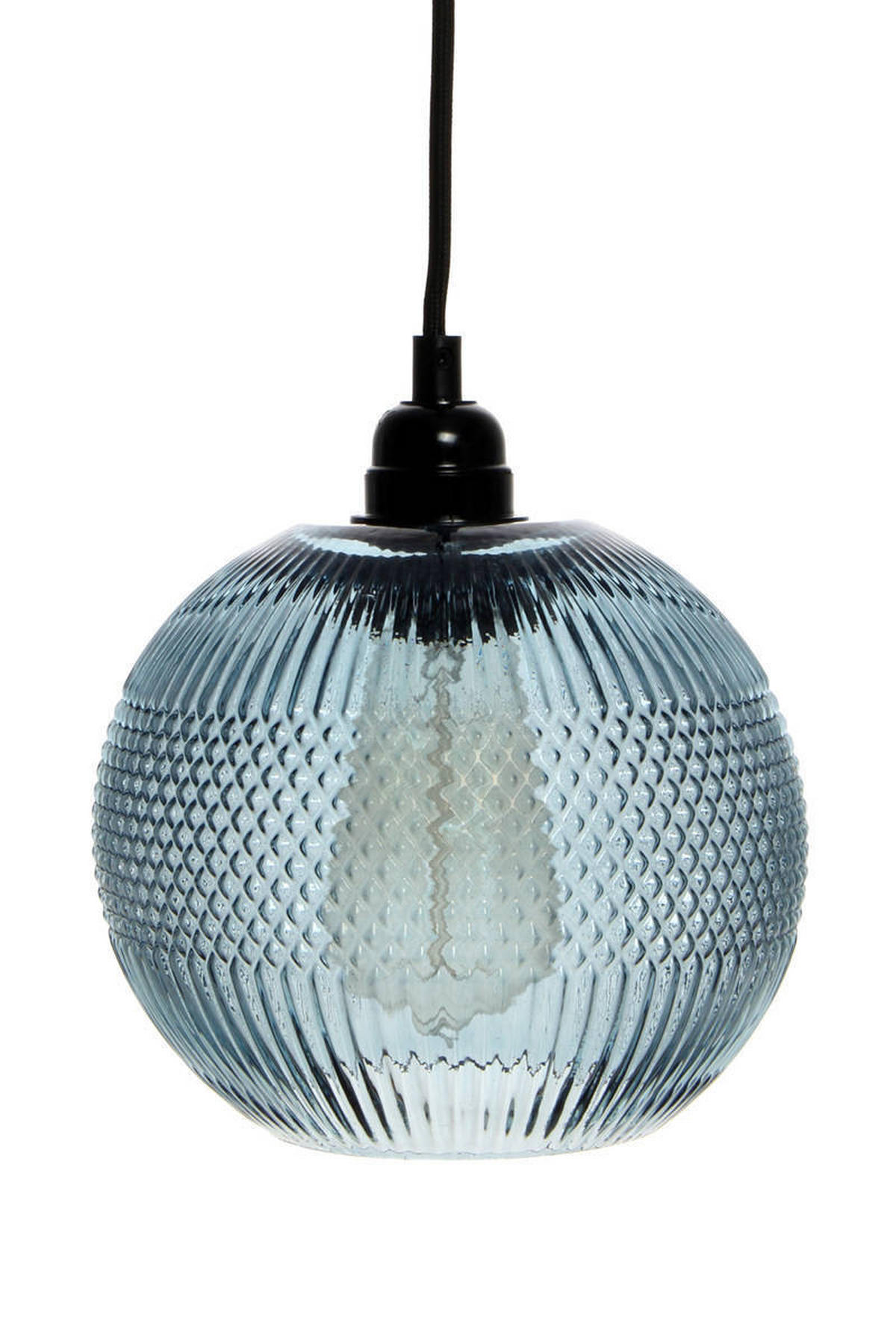 ZÁVESNÉ SVIETIDLO,  19/21/19 cm - modrá, Trend, sklo (19/21/19cm) - P & B