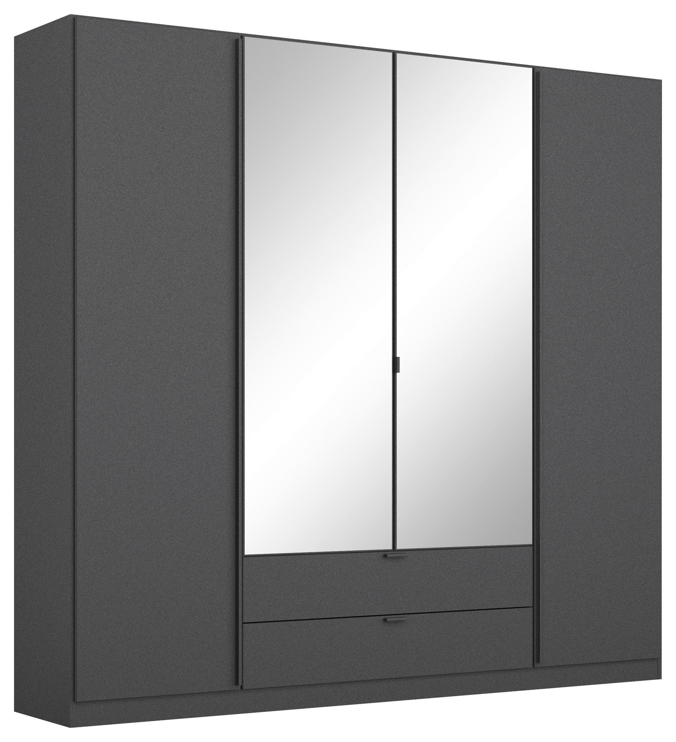 DREHTÜRENSCHRANK 181/197/54 cm,  in Grau, 4-türig  - Alufarben/Grau, MODERN, Holzwerkstoff/Metall (181/197/54cm) - Rauch Möbel