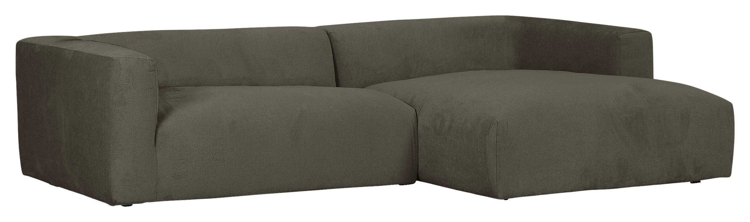 ECKSOFA Dunkelgrau Chenille  - Dunkelgrau/Schwarz, Design, Kunststoff/Textil (280/175cm) - Landscape