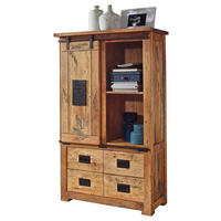 HIGHBOARD  in 90/150/45 cm  - Naturfarben, Konventionell, Holz/Metall (90/150/45cm) - Livetastic