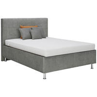 POLSTERBETT Grün 140/200 cm  - Chromfarben/Grün, KONVENTIONELL, Holzwerkstoff/Kunststoff (140/200cm) - Ti'me