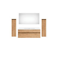 BADEZIMMER  in 180 cm  - Eichefarben/Weiß, KONVENTIONELL, Keramik/Holzwerkstoff (180cm) - Puris