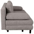 SCHLAFSOFA Lia in Webstoff Dunkelgrau  - Dunkelgrau/Schwarz, Design, Textil/Metall (197/84/92,5cm) - Hom`in