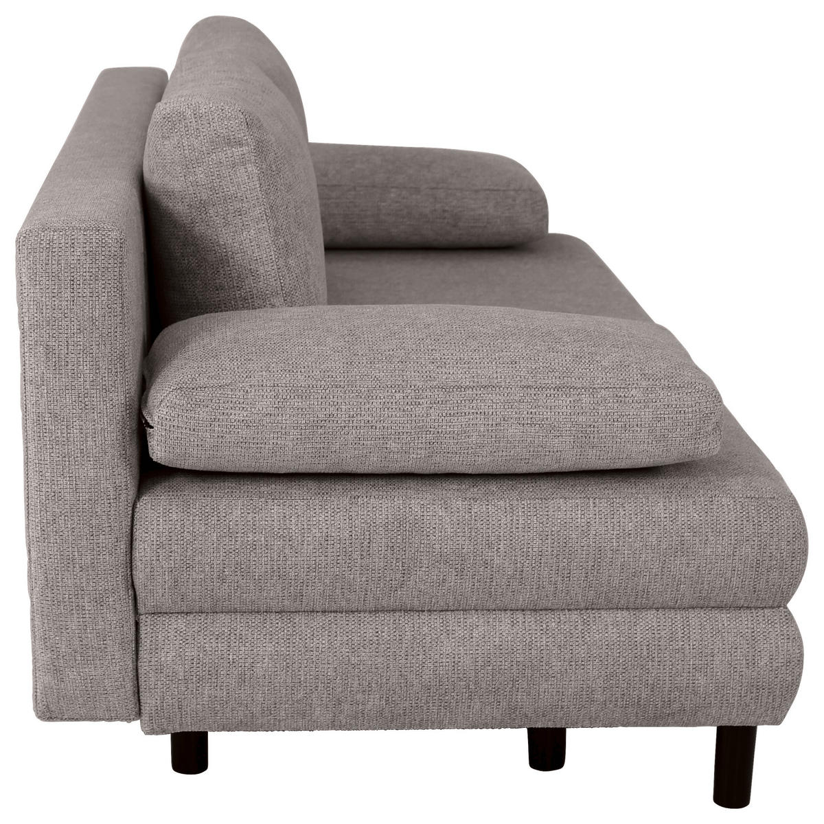 SCHLAFSOFA Webstoff Dunkelgrau  - Dunkelgrau/Schwarz, Design, Textil/Metall (197/84/92,5cm) - home24