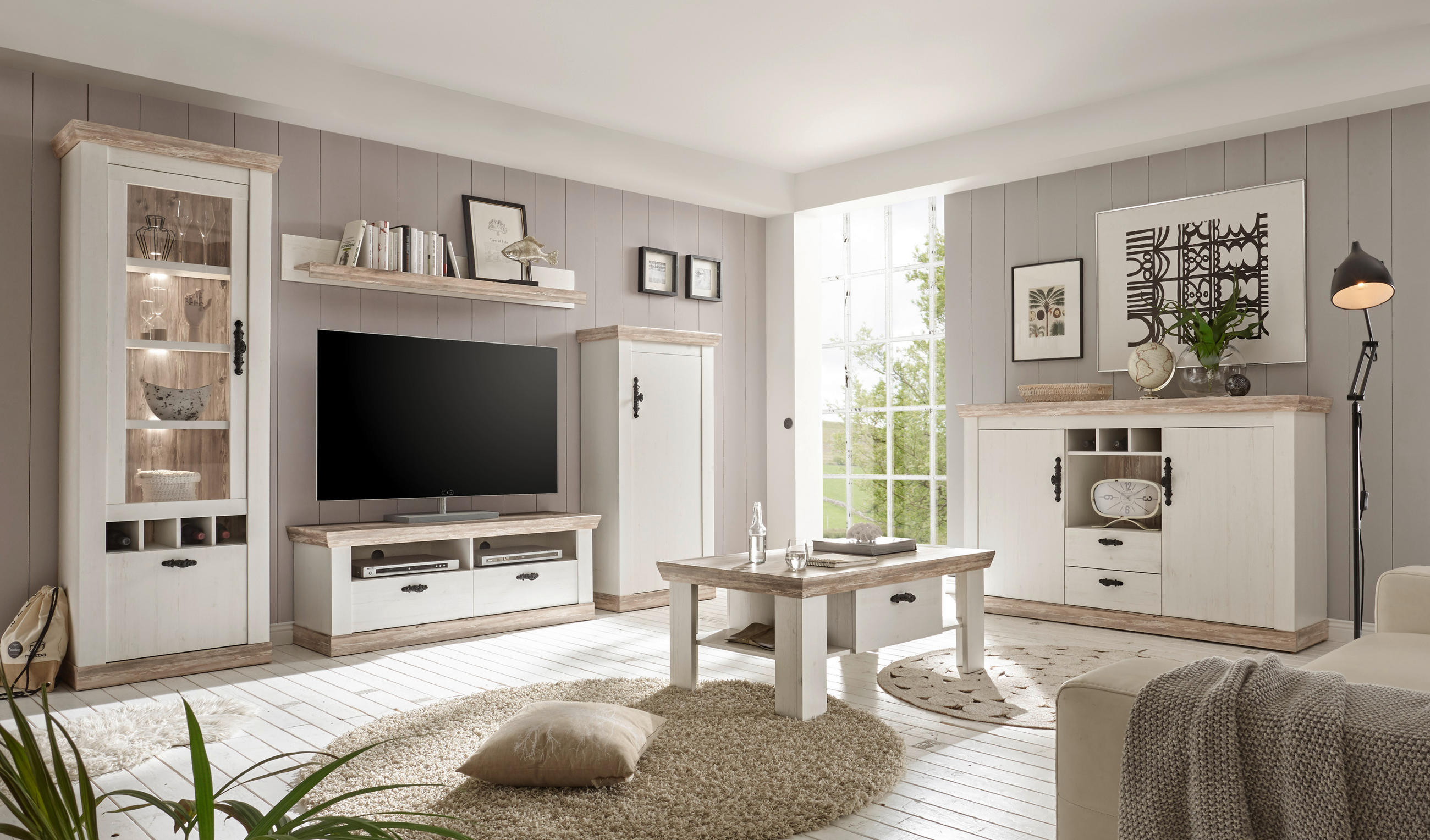 HIGHBOARD  in 70/146/37 cm  - Hellbraun/Schwarz, Design, Holzwerkstoff/Metall (70/146/37cm) - MID.YOU