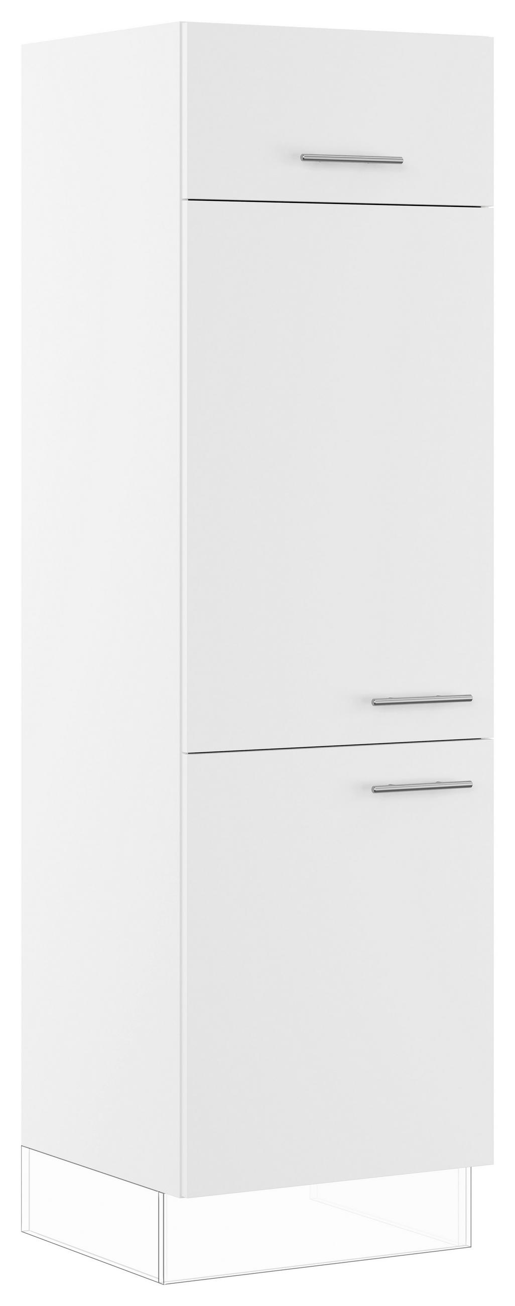 GERÄTEUMBAUSCHRANK 60/206,2/57,6 cm  in Weiß  - Edelstahlfarben/Weiß, Basics, Holzwerkstoff/Metall (60/206,2/57,6cm) - Impuls