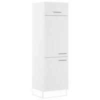 GERÄTEUMBAUSCHRANK 60/206,2/57,6 cm  in Weiß  - Edelstahlfarben/Weiß, Basics, Holzwerkstoff/Metall (60/206,2/57,6cm) - Impuls