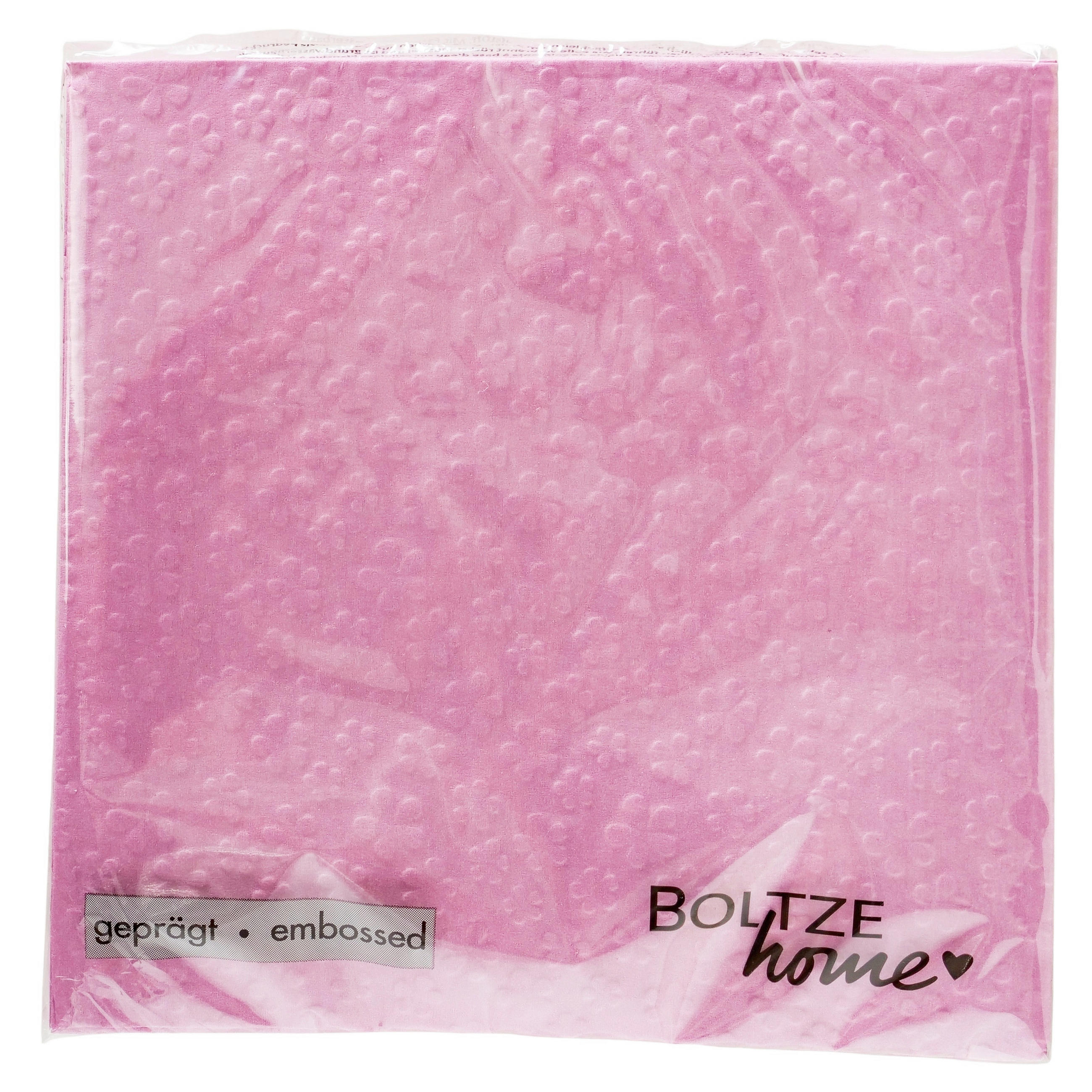 SZALVÉTA   16,5/16.5/3 cm  - sötét rózsaszín, Basics, papír (16,5/16.5/3cm)