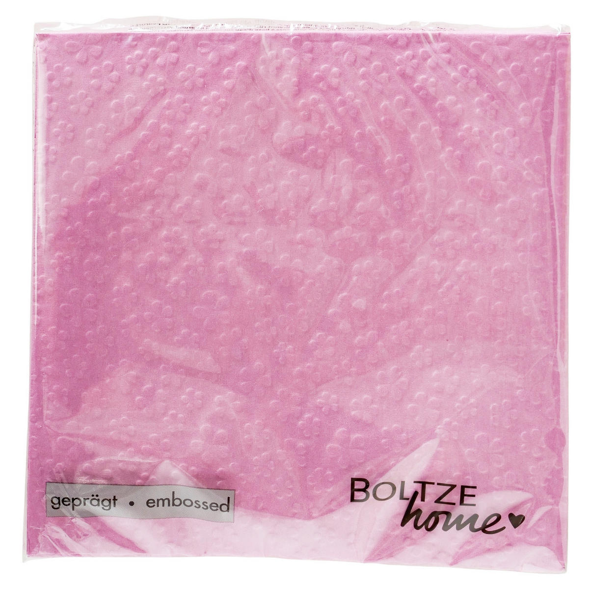 SZALVÉTA   16,5/16.5/3 cm  - sötét rózsaszín, Basics, papír (16,5/16.5/3cm)