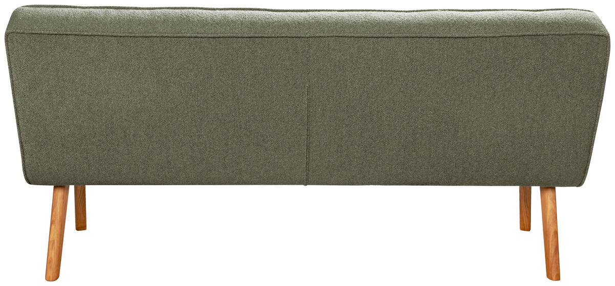 SITZBANK 183/90/79 cm Webstoff Grün Eiche vollmassiv  - Eichefarben/Grün, Design, Holz/Textil (183/90/79cm) - Linea Natura