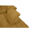 ECKSOFA  in Webstoff Currygelb  216/297 cm  - Currygelb/Schwarz, Design, Holz/Textil (216/297cm) - Xora