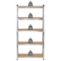 HYLLA FÖR TUNG LAST i 90/180/40 cm brun, stålfärgad  - stålfärgad/brun, Basics, metall/trämaterial (90/180/40cm)