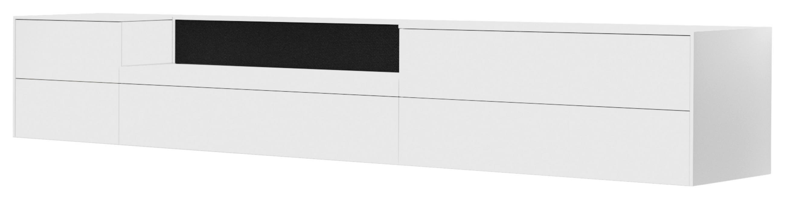 TV-ELEMENT - Schwarz/Weiß, MODERN, Holzwerkstoff (322/50/50cm) - Carryhome