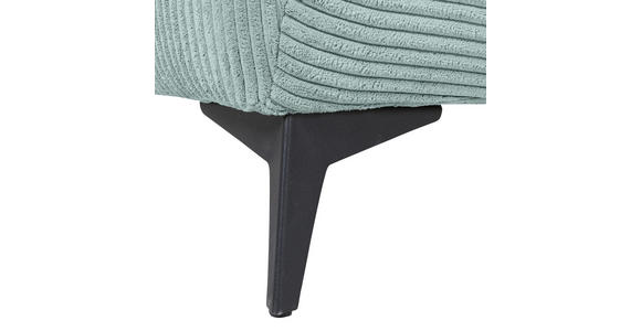 ECKSOFA in Cord Mintgrün  - Schwarz/Mintgrün, KONVENTIONELL, Textil/Metall (311/176cm) - Carryhome