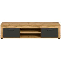 LOWBOARD Jam  in 160/37/40 cm  - Anthrazit/Silberfarben, Design, Holzwerkstoff/Kunststoff (160/37/40cm) - MID.YOU